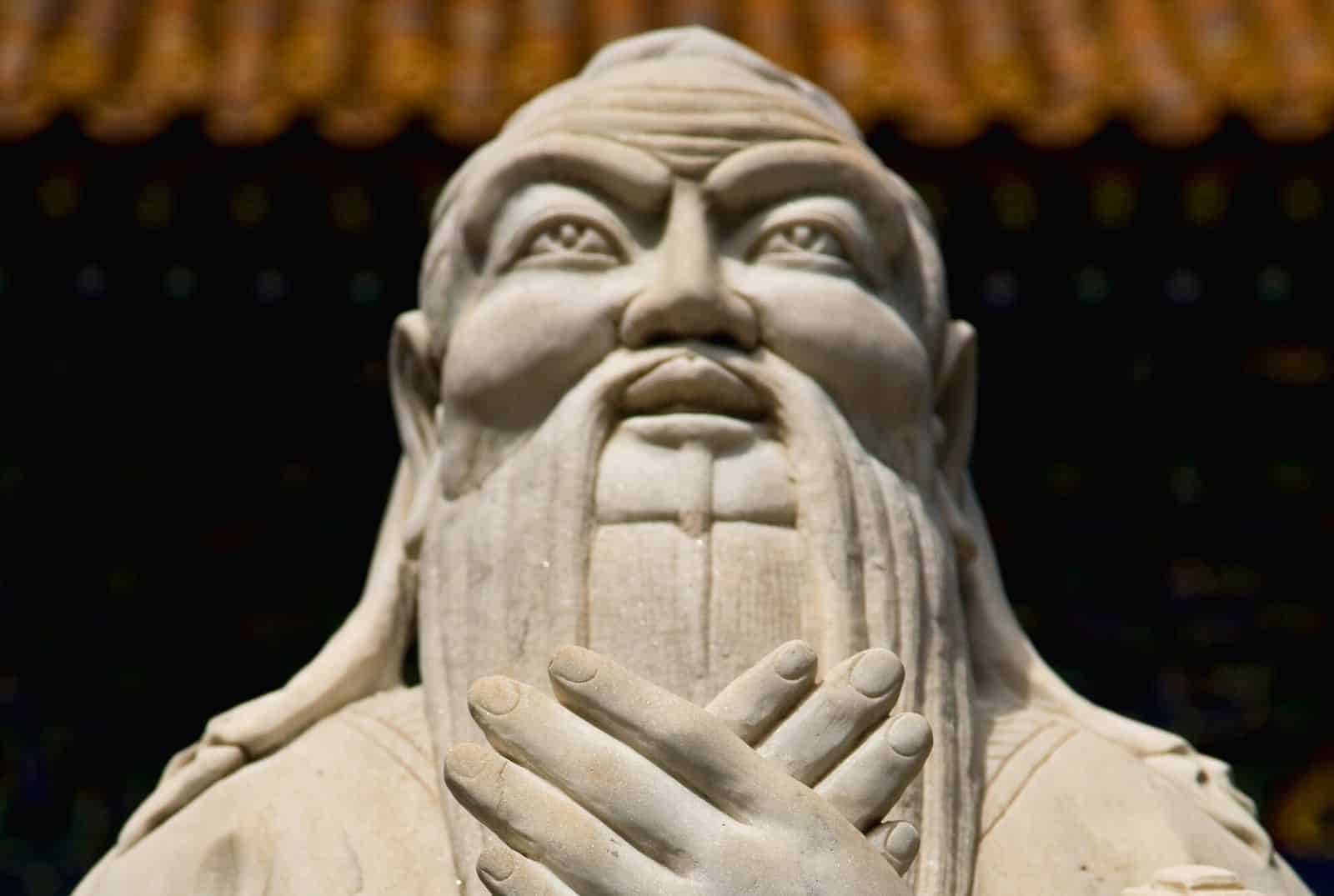 Statue of Confucius - a large influence on Korean etiquette