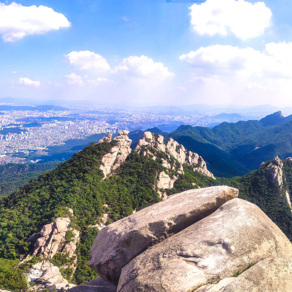 View Of Seoul From Bukhansan National Park