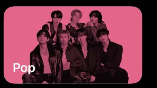 BTS representing Pop on Apple Music